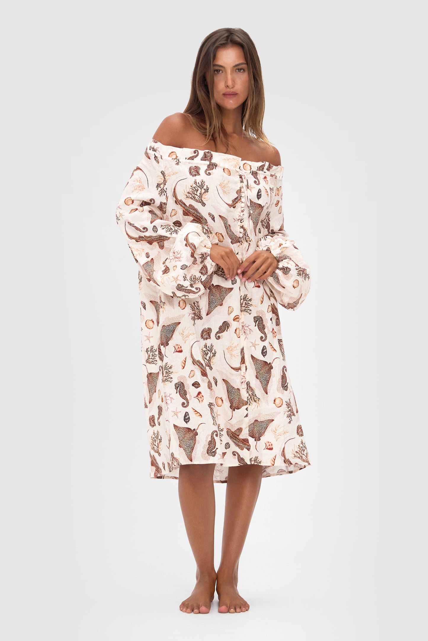 Ralf Studios Fairhaven Dress - Sea Life Cream
