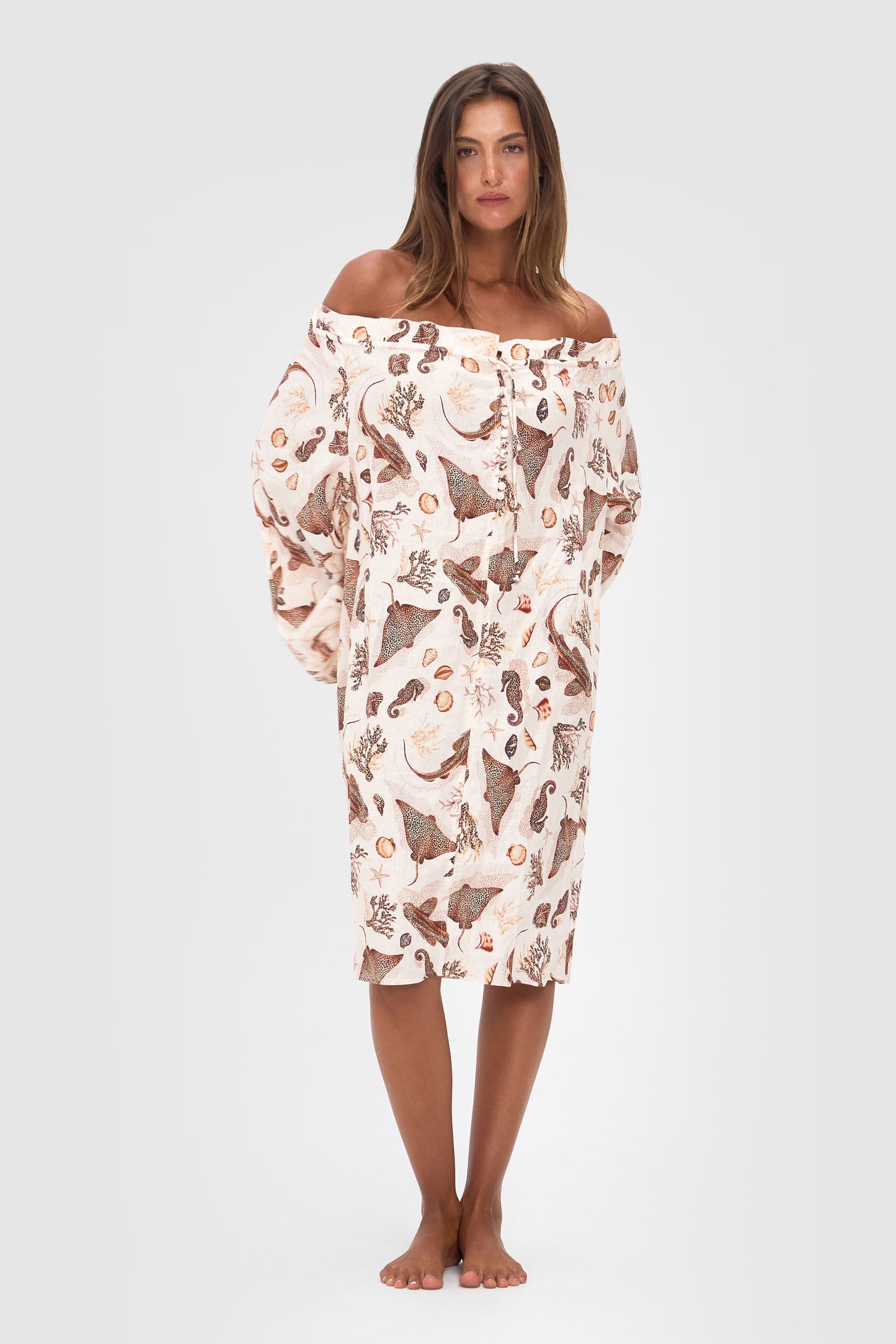 Ralf Studios Fairhaven Dress - Sea Life Cream