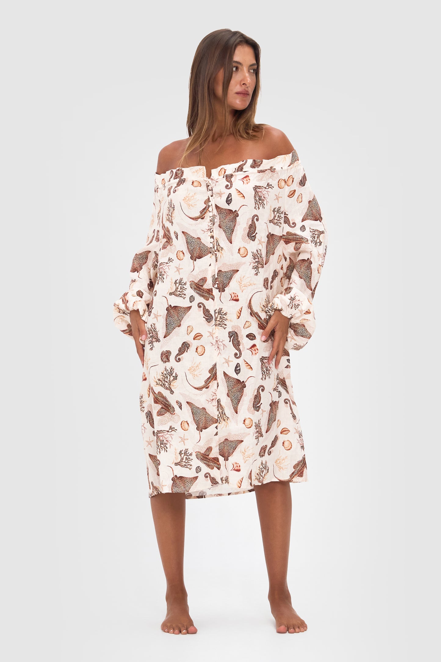 Ralf Studios Fairhaven Dress - Sea Life Cream