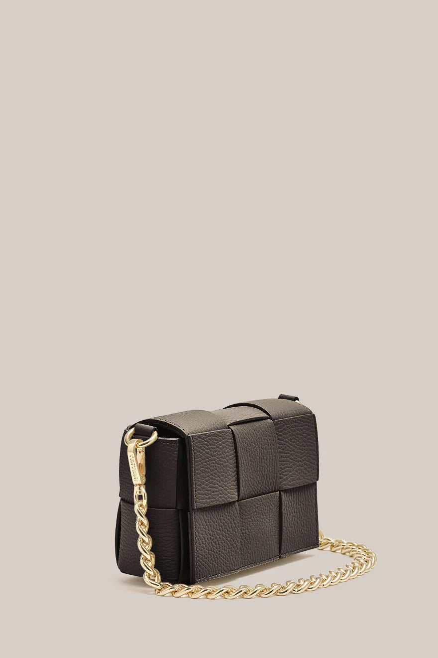 Vestirsi Margot Mini Woven Bag - Dark Chocolate