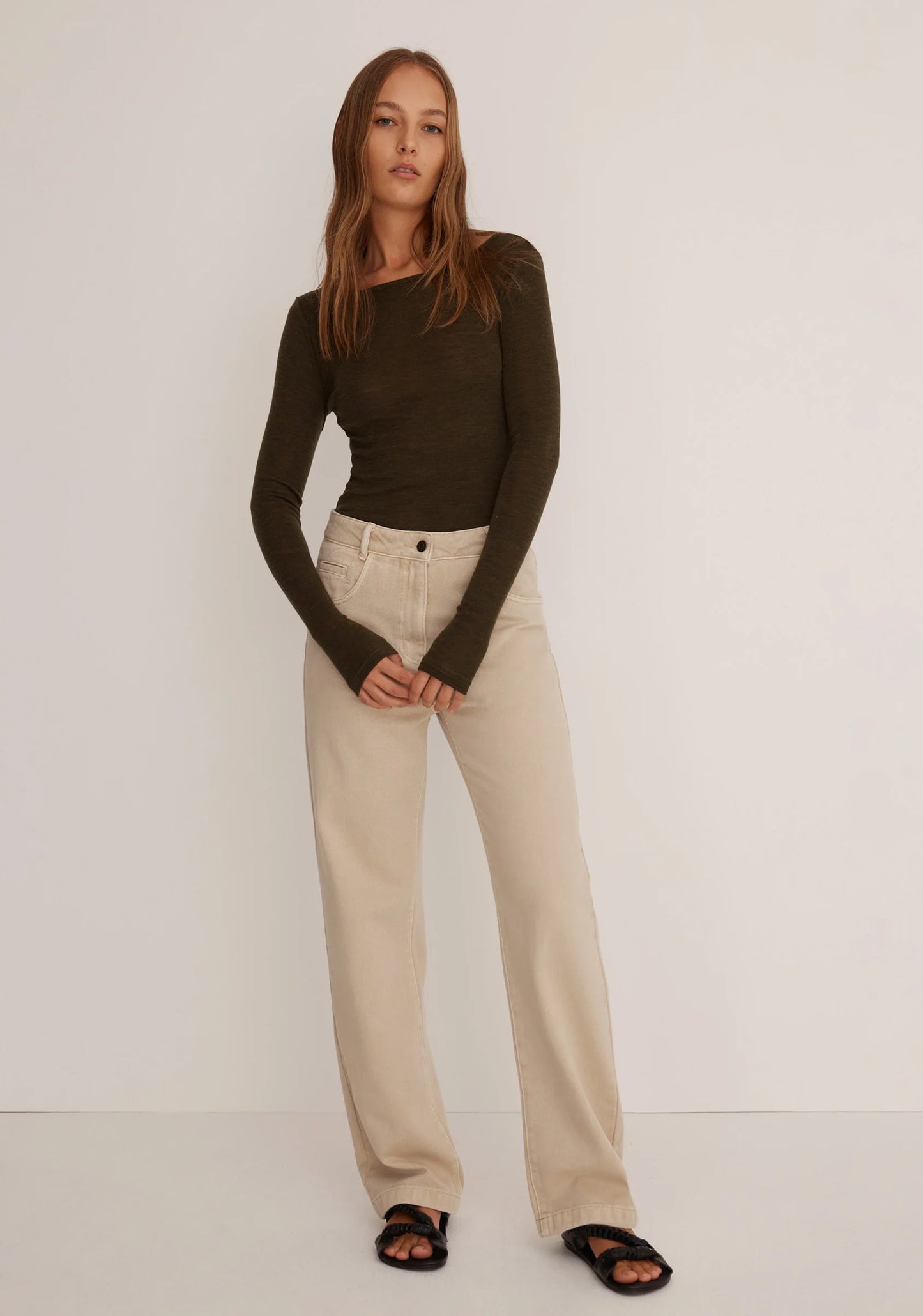Morrison Morri Merino Round Neck - Khaki