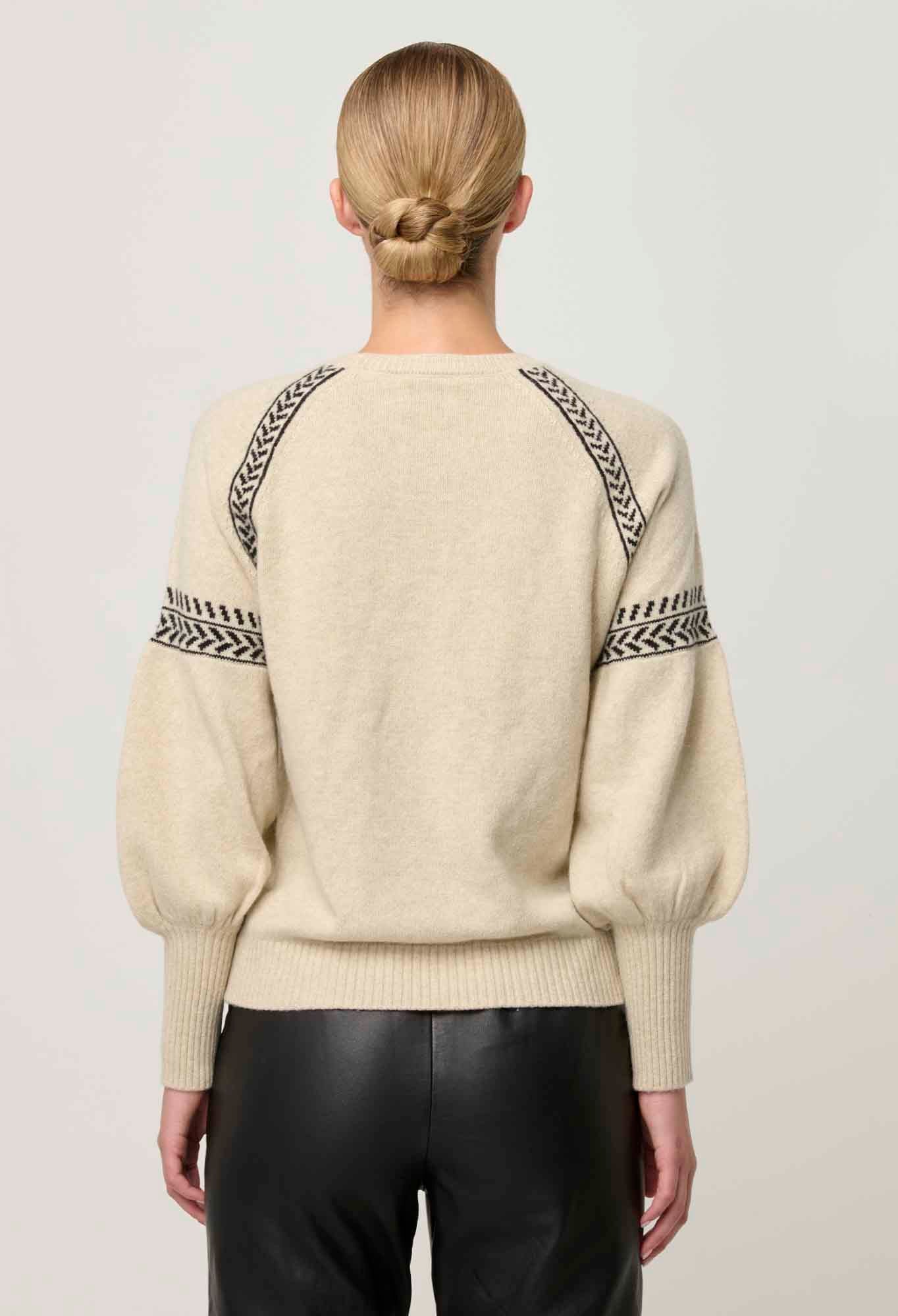 Once Was Luna Merino Wool Knit Top in Blanca