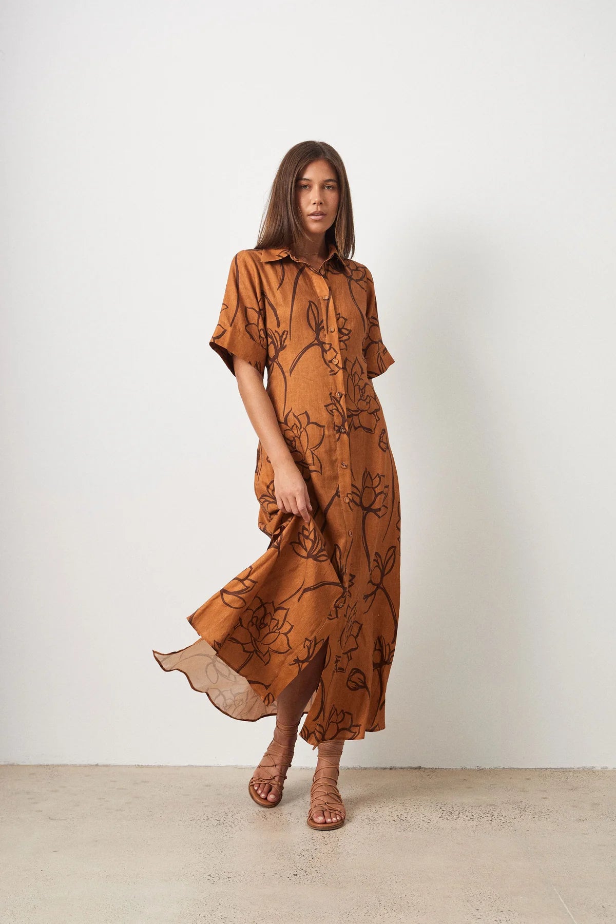 Ralf Studios Hyams Dress - Lotus Tan
