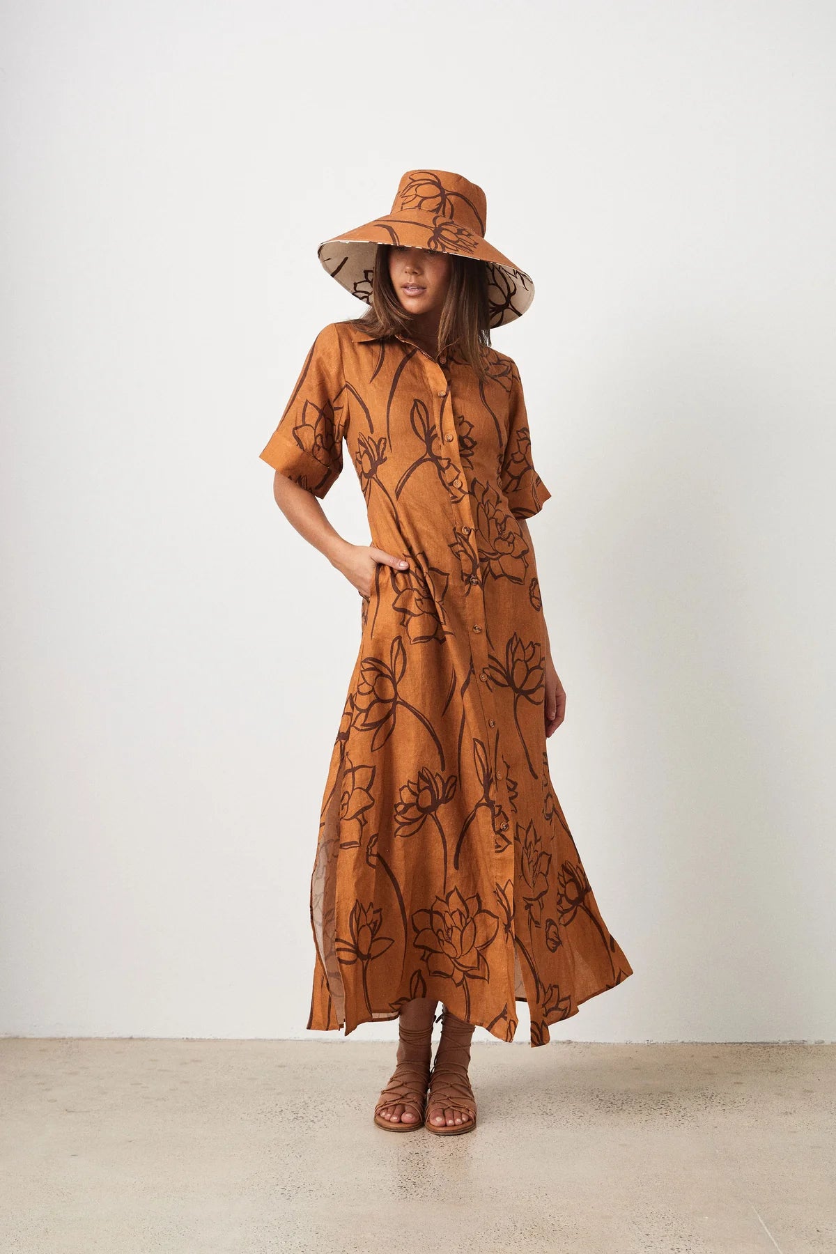 Ralf Studios Hyams Dress - Lotus Tan