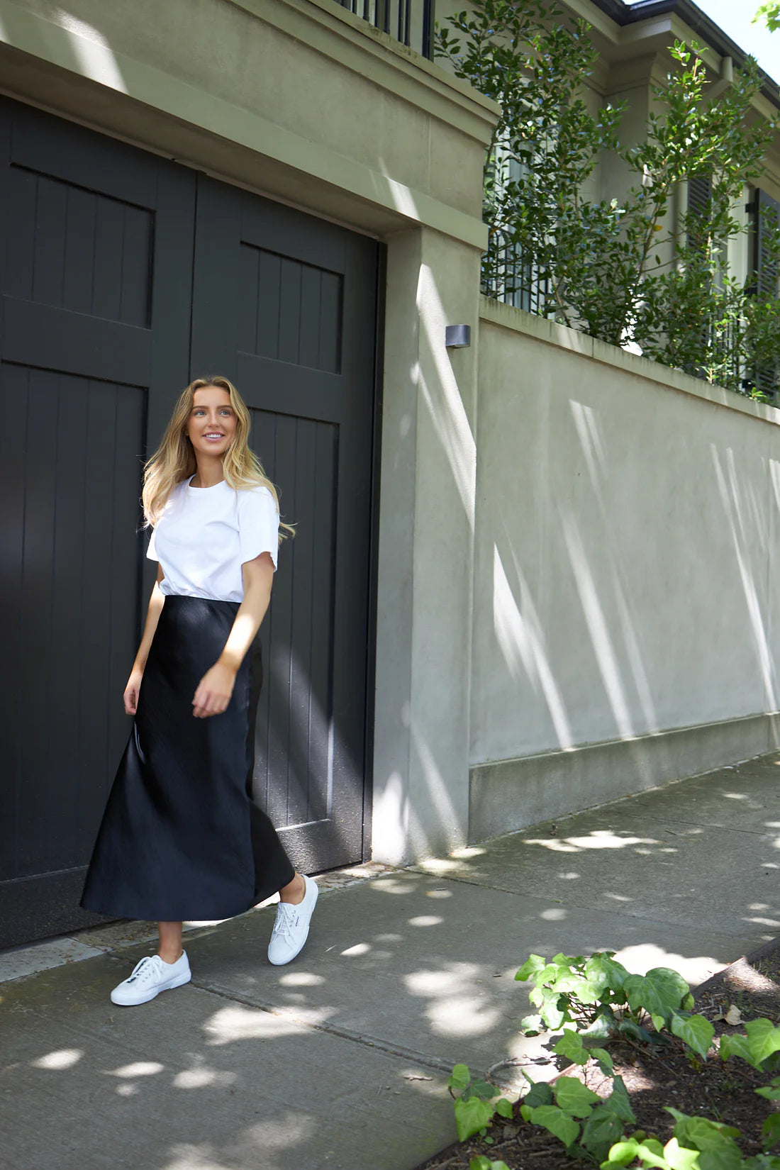 Saint Rose Donna Satin Skirt - Black