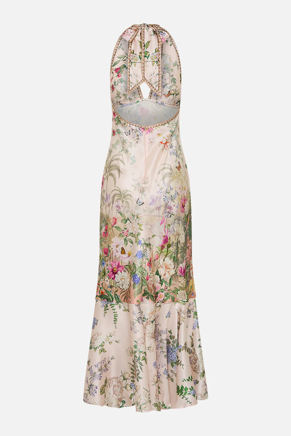Camilla The Palacio Playground Bias Halter Dress With Ruffle Hem