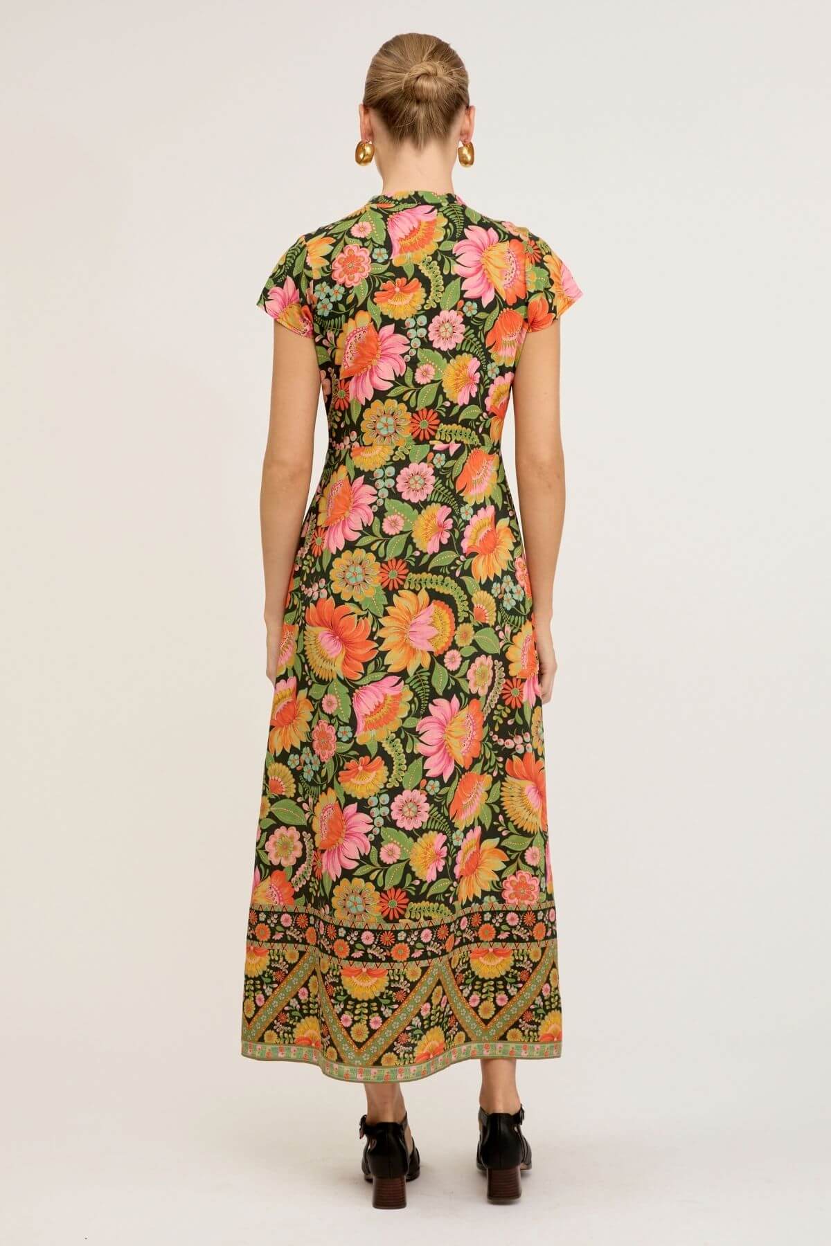 Nine Lives Bazaar Willa Midi Dress - Fiesta