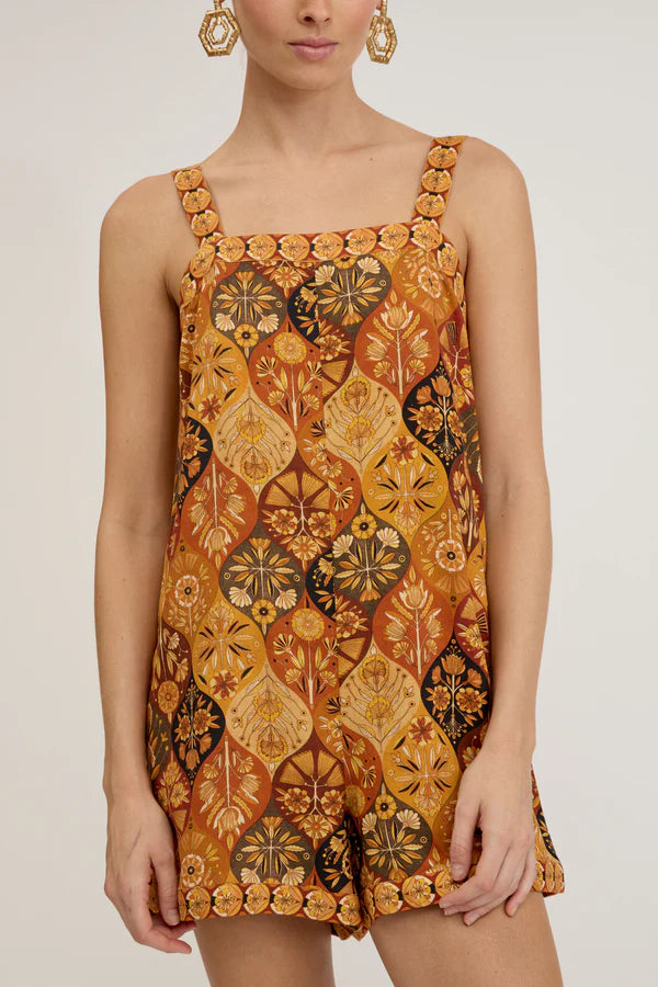 Nine Lives Bazaar Leisure Romper - Desert Night