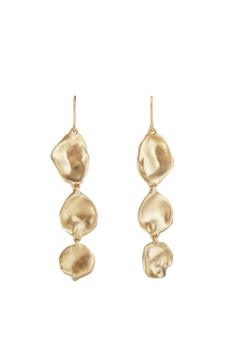 Fairley Golden Seashell Drops _ Gold