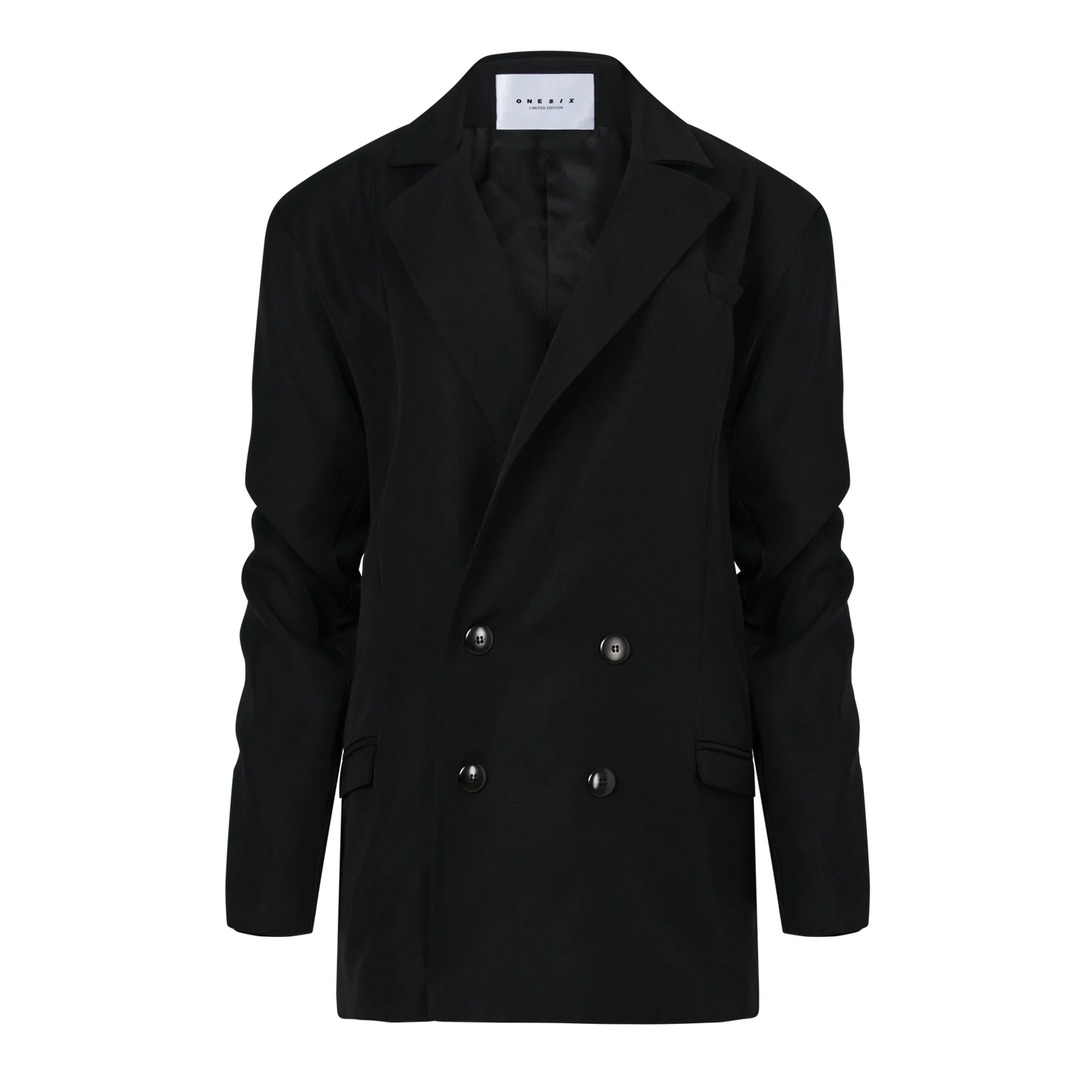 The One Six Signature Everyday Double Breasted Blazer Black