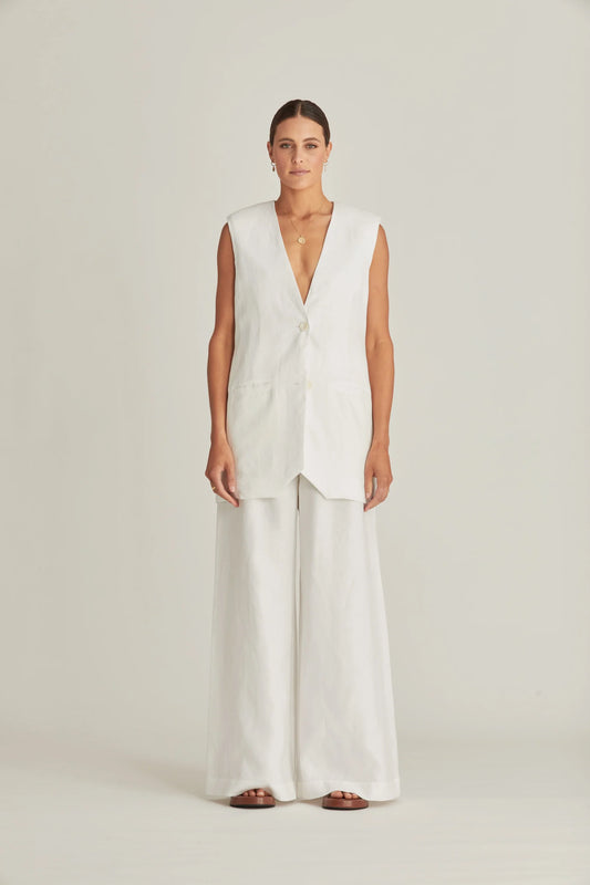 The One Six Resort Suit Vest White