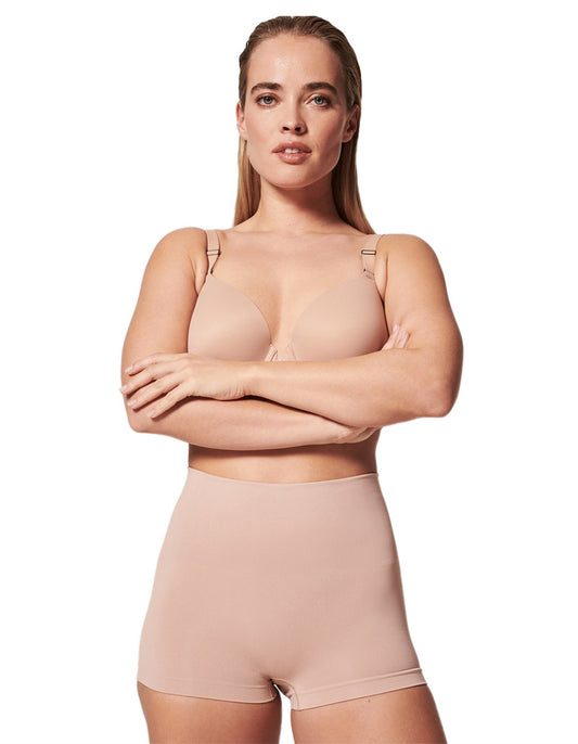 SPANX ECOCARE EVERYDAY SHAPING BOYSHORT CAFE AU LAIT - 40049R