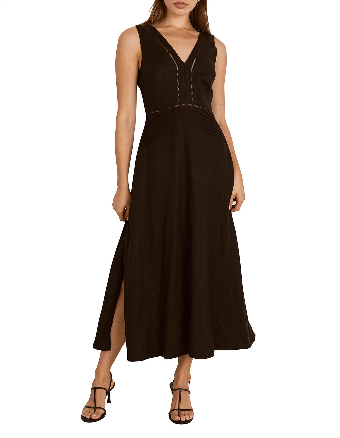 Mon Renn Zenith Midi Dress Black