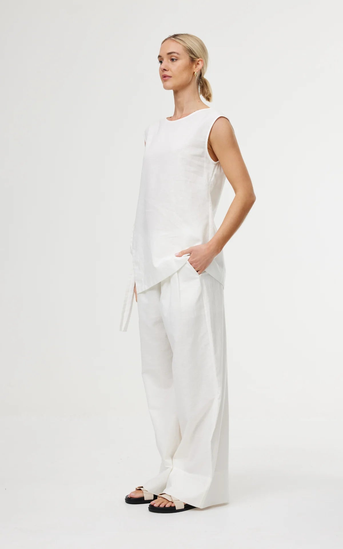 Kinney The Label Hampton Pant - Ivory