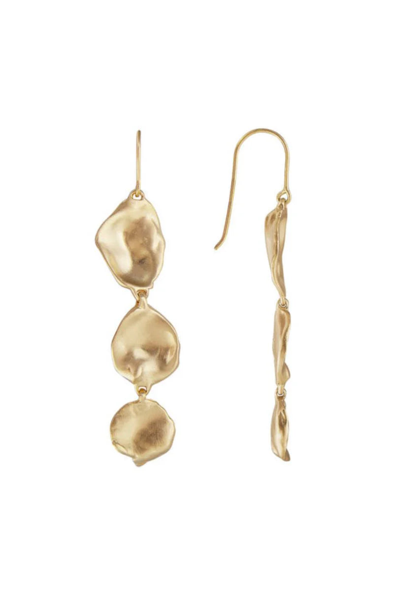 Fairley Golden Seashell Drops _ Gold