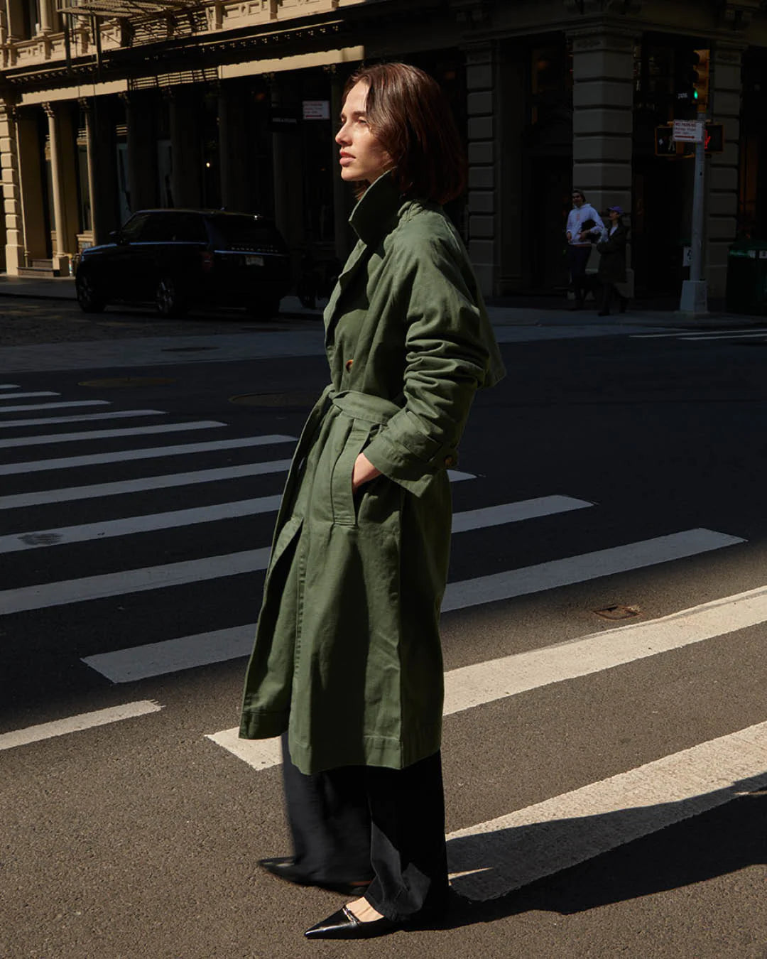 Jac & Mooki Trench Coat - Sage