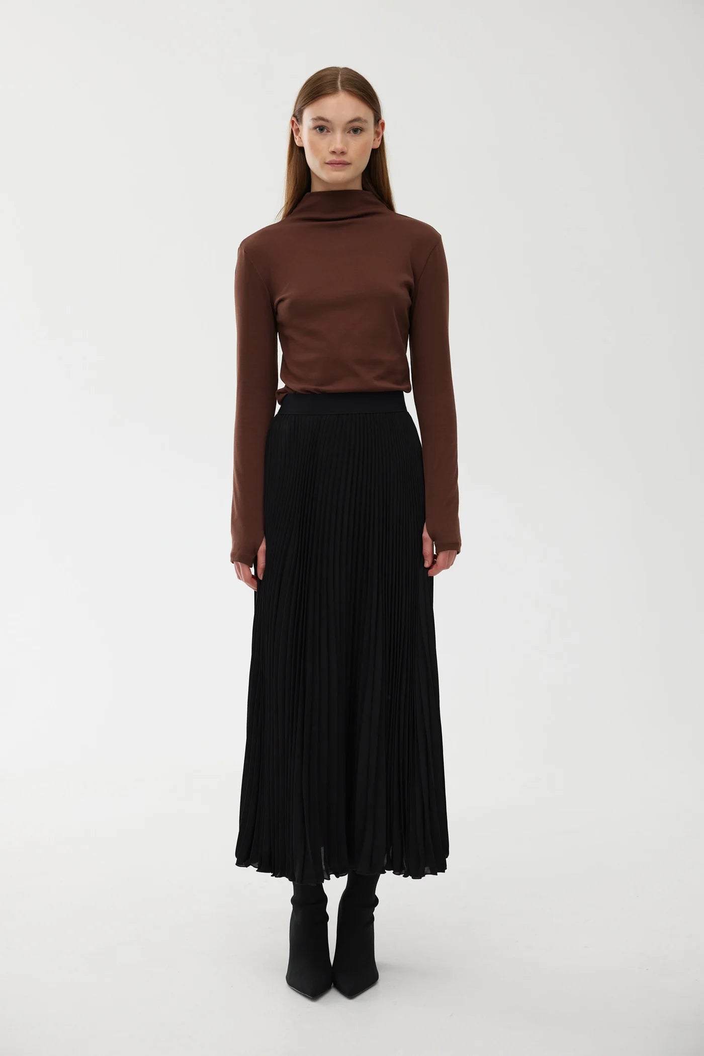 Kinney the Label Goldie Pleat Skirt - Black