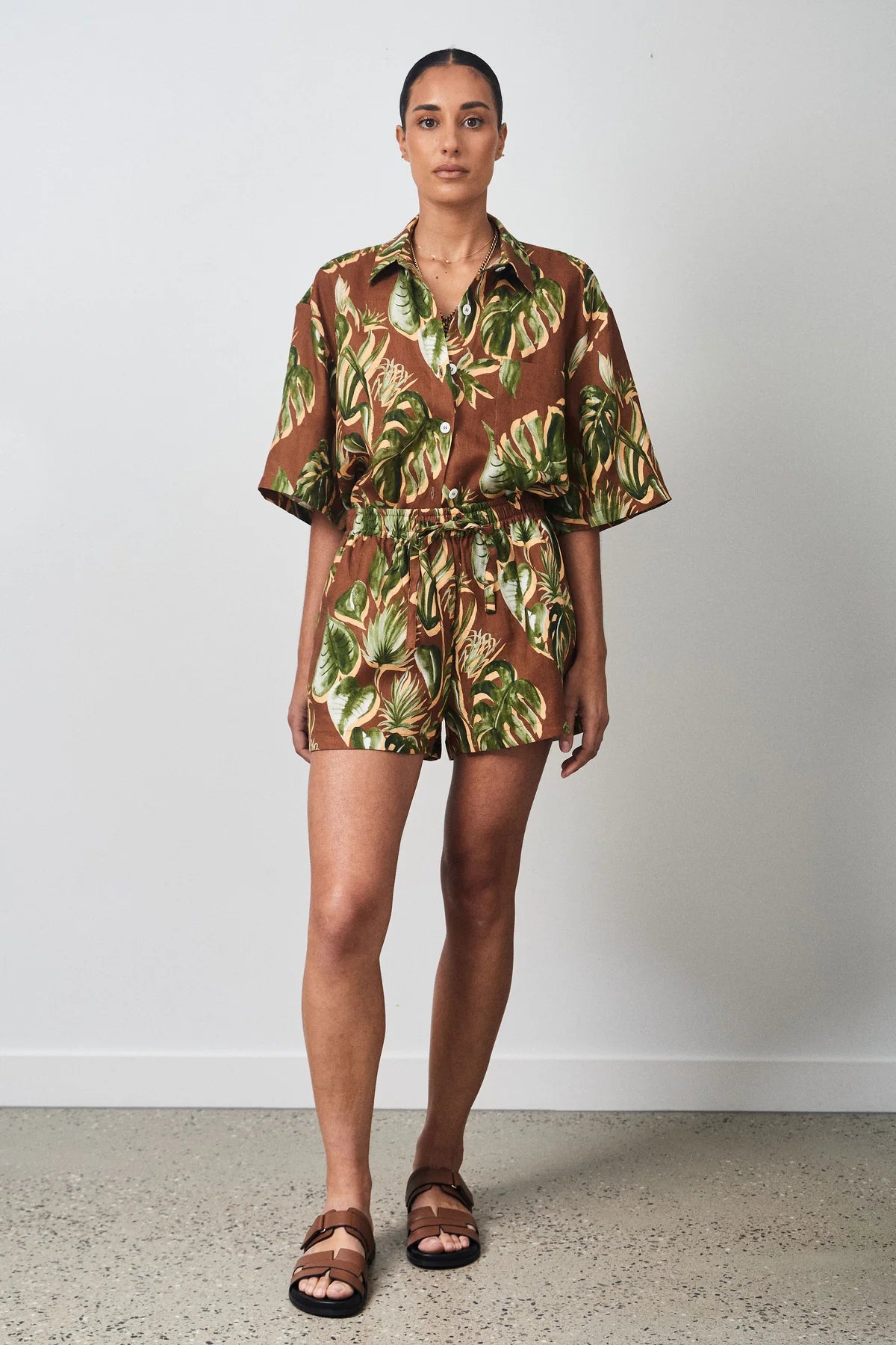 Ralf Studios Ningaloo Shirt - Monstera Olive