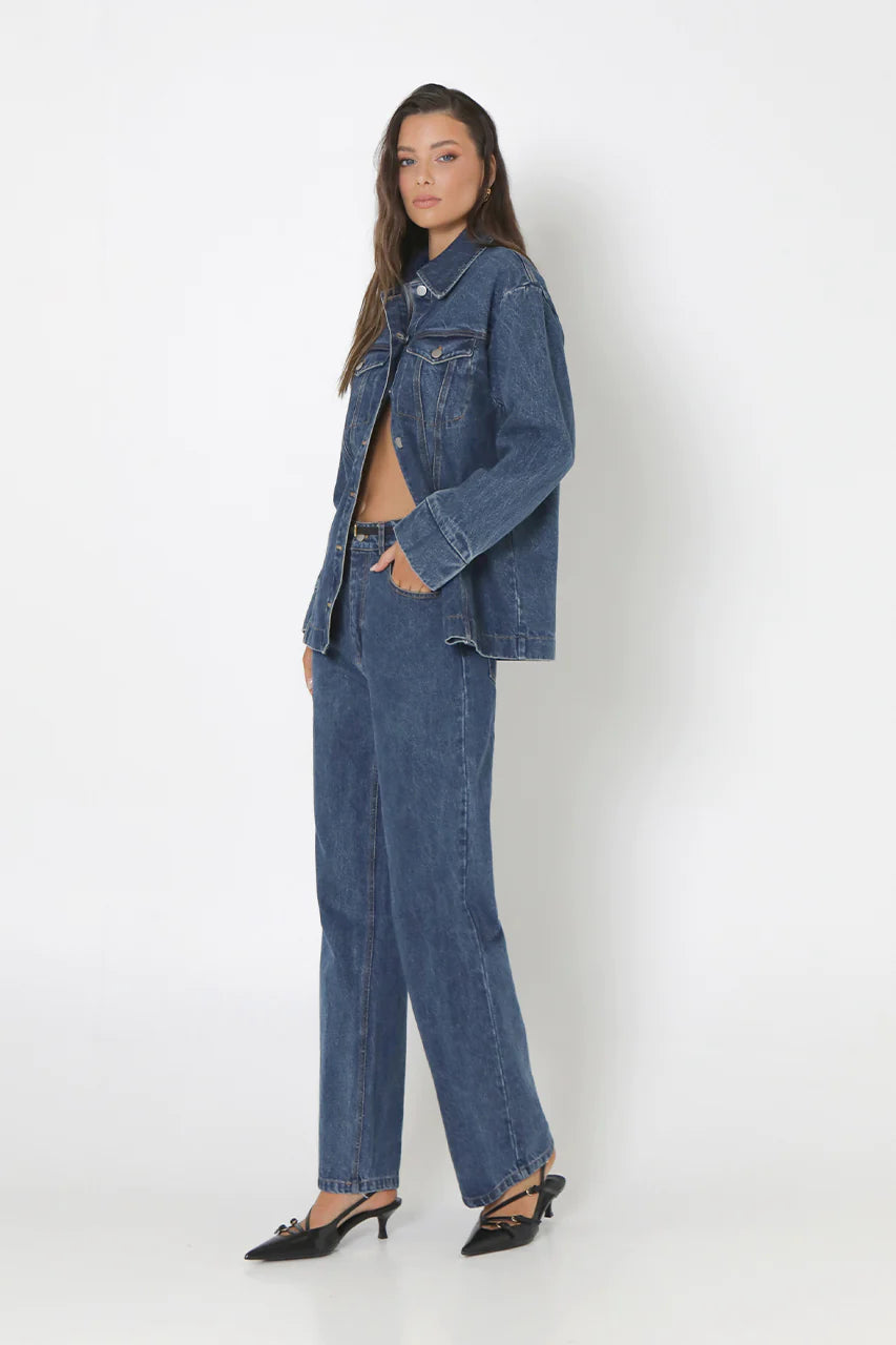 Madison The Label Alba Denim Shirt - Indigo Denim