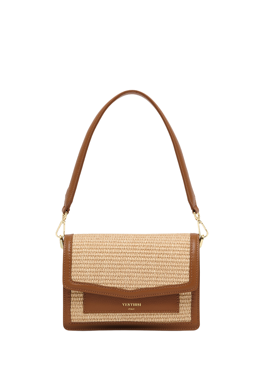 Vestirsi Amelia Raffia Crossbody, Tan