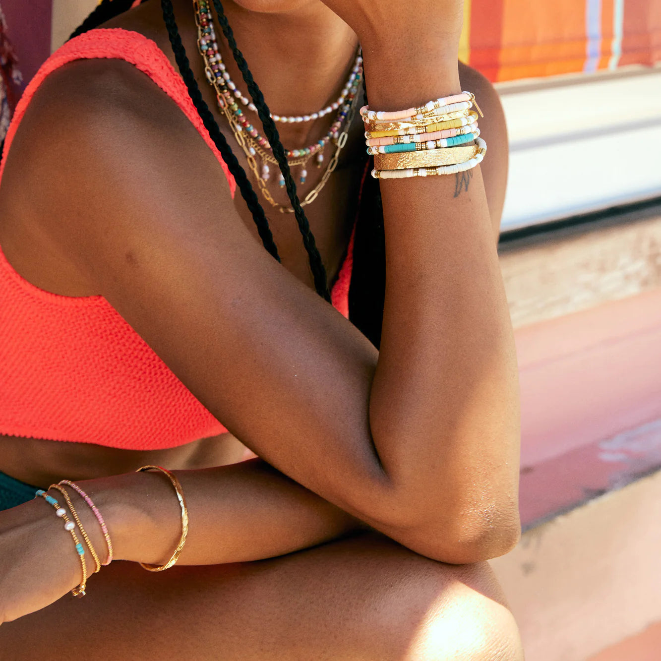 Arms of Eve Amari Bracelet - Coral