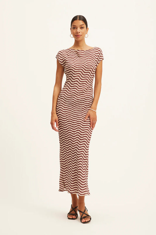 Summery Copenhagen Avery Midi Dress - Rum Rosin