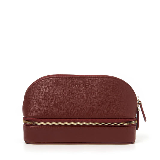 Arms of Eve Monroe Jewellery and Cosmetic Travel Bag - Burgundy