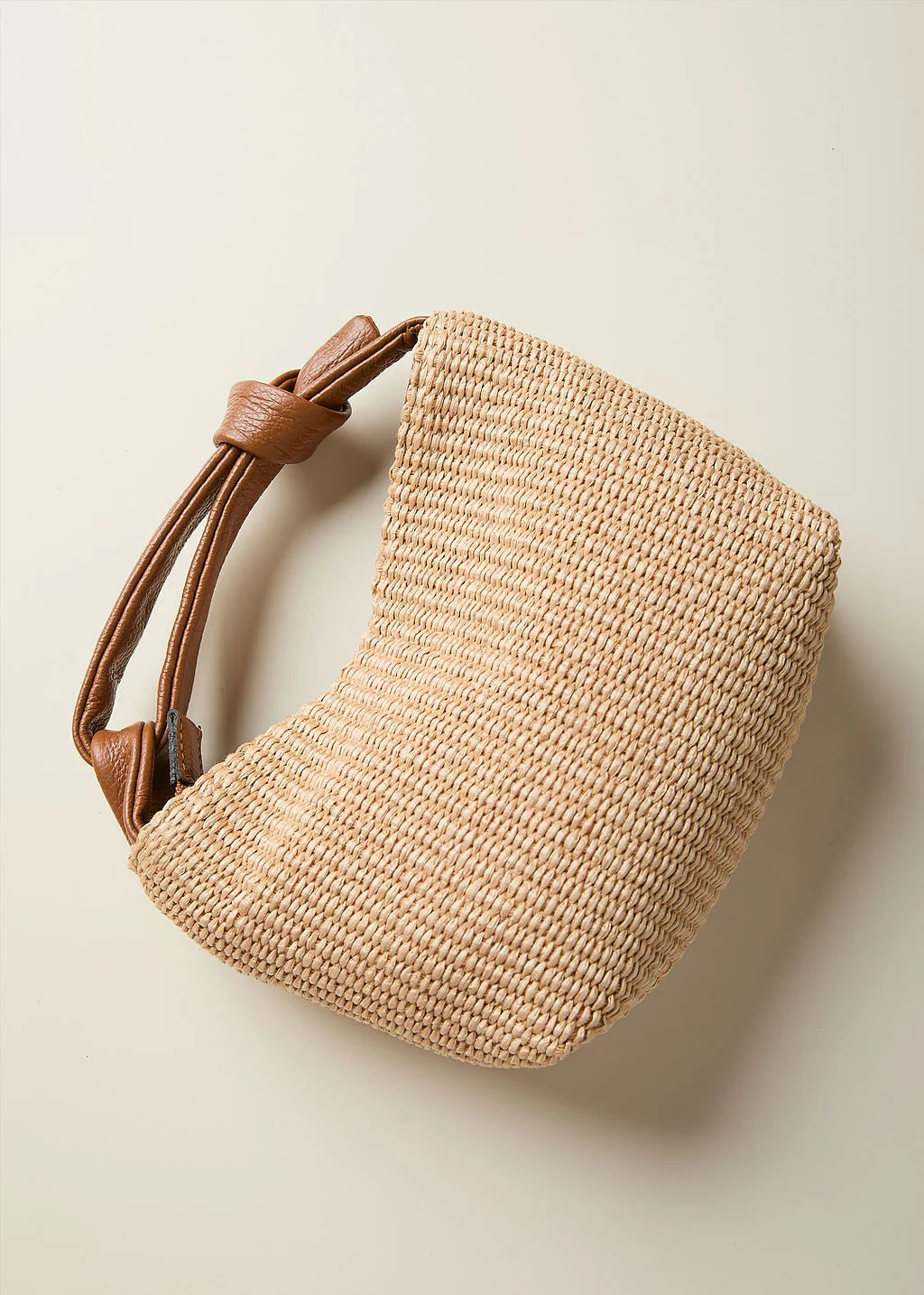 Vestirsi Jess Raffia Pouch, Tan