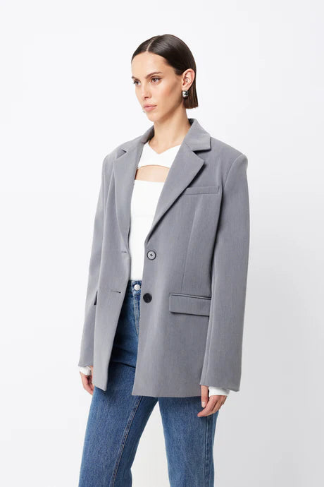 Mossman Boston Single Breasted Blazer - Grey