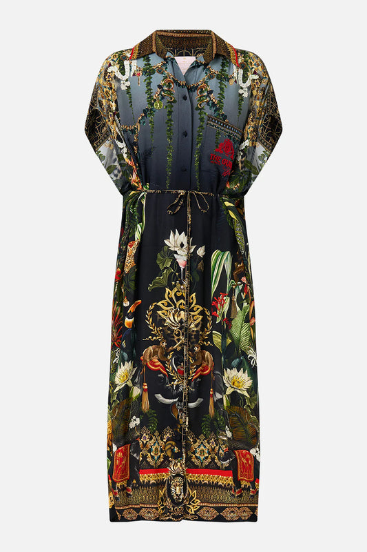 Camilla Ready For My Welcome Drink Sleeveless Shirtdress