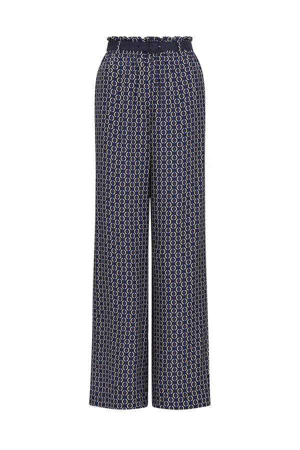 Cable Willa Wide Leg Pant - Chain Print