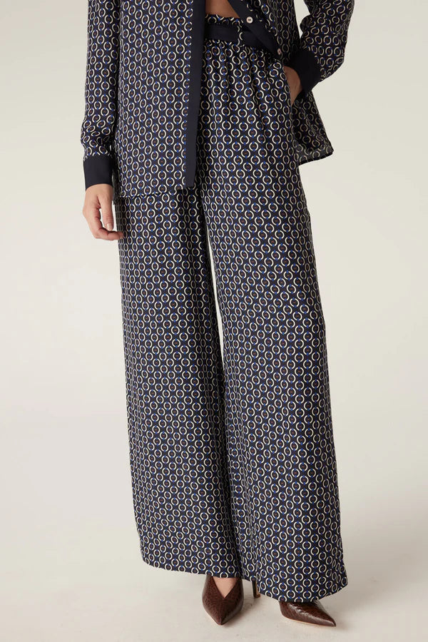 Cable Willa Wide Leg Pant - Chain Print