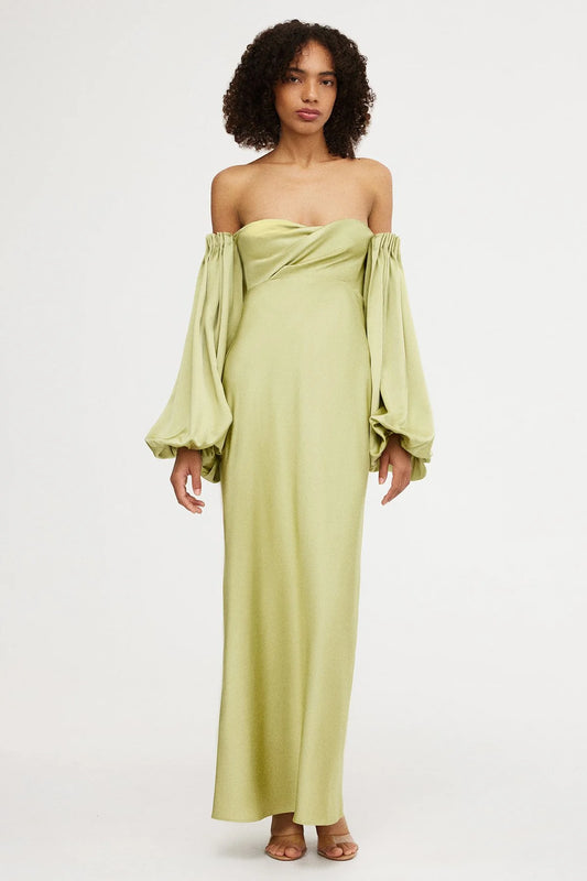 Significant Other Danika Off the Shoulder Dress - Matcha