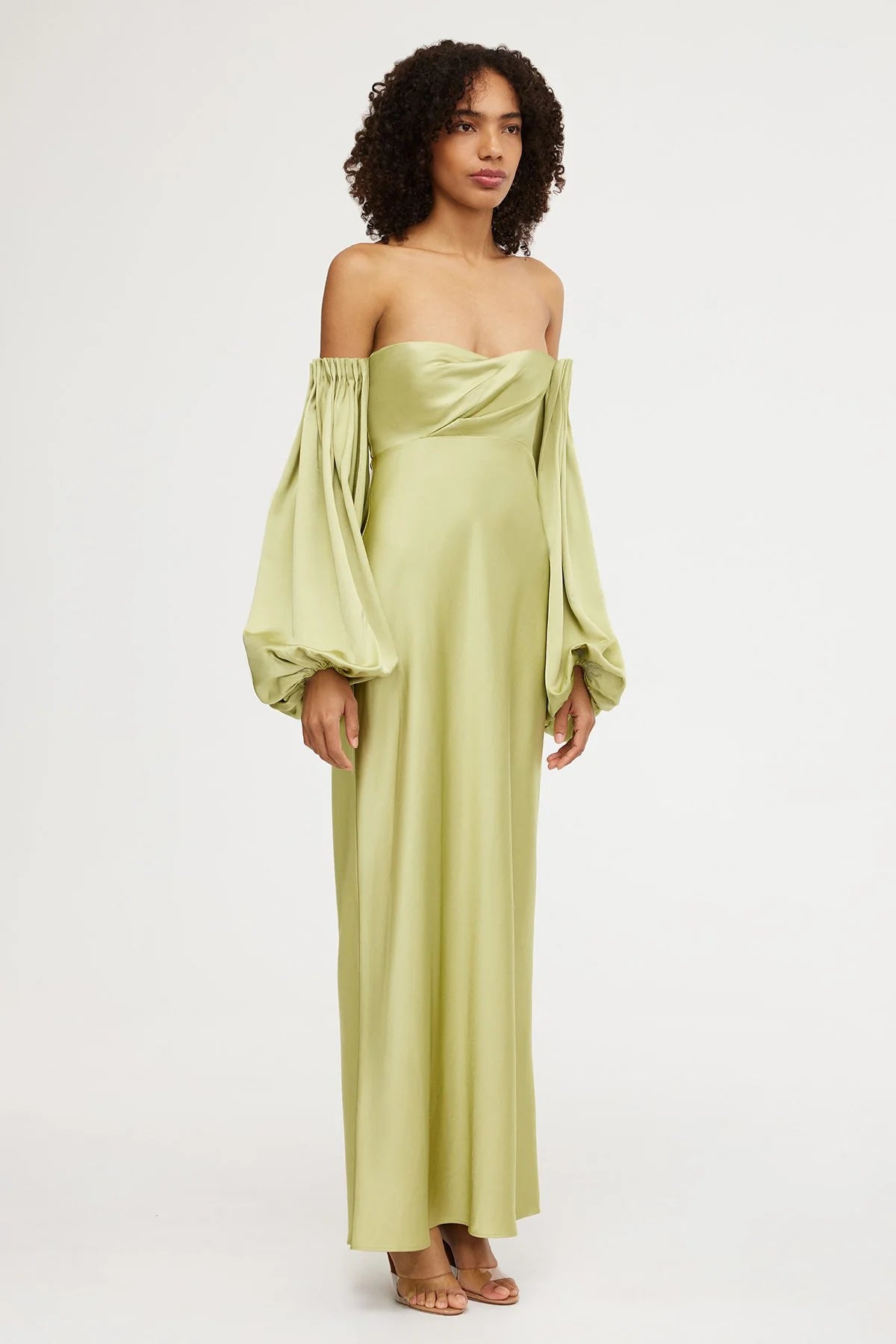 Significant Other Danika Off the Shoulder Dress - Matcha