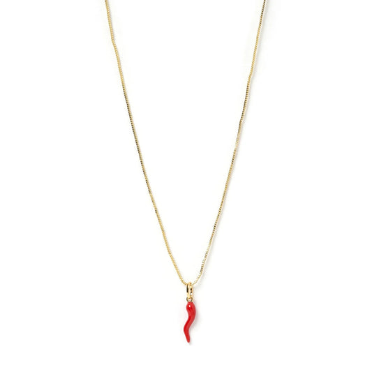 Arms Of Eve Cornicello Red Charm Necklace