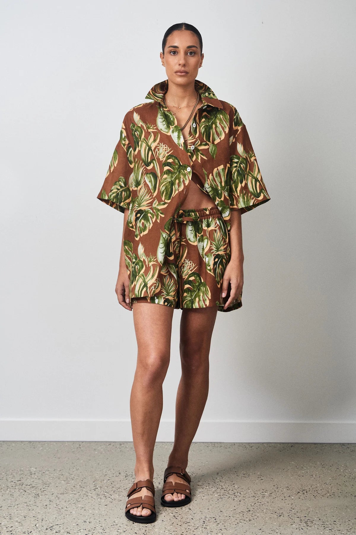 Ralf Studios Ningaloo Shirt - Monstera Olive