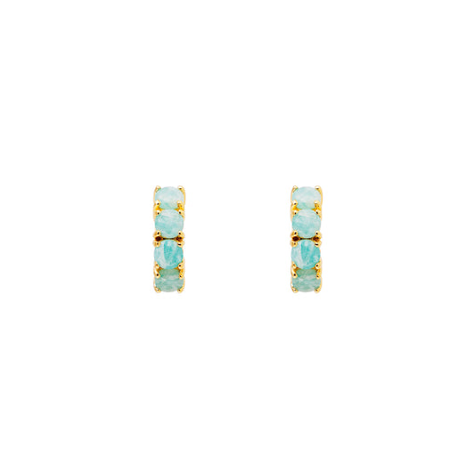 Fairley Turquoise Midi Hoops