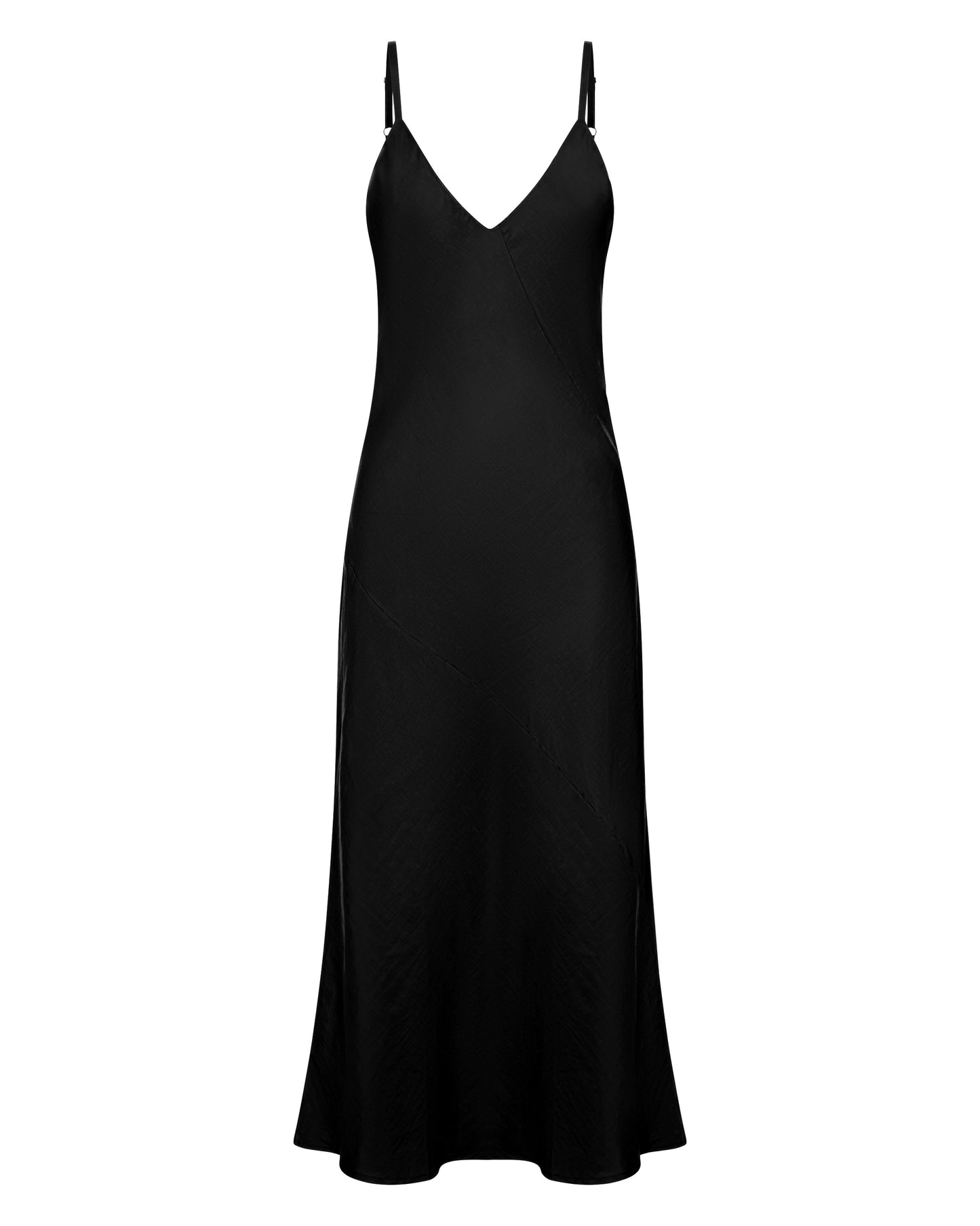 Ellery and Moss Adeline Midi Bias Cut Dress  - Black