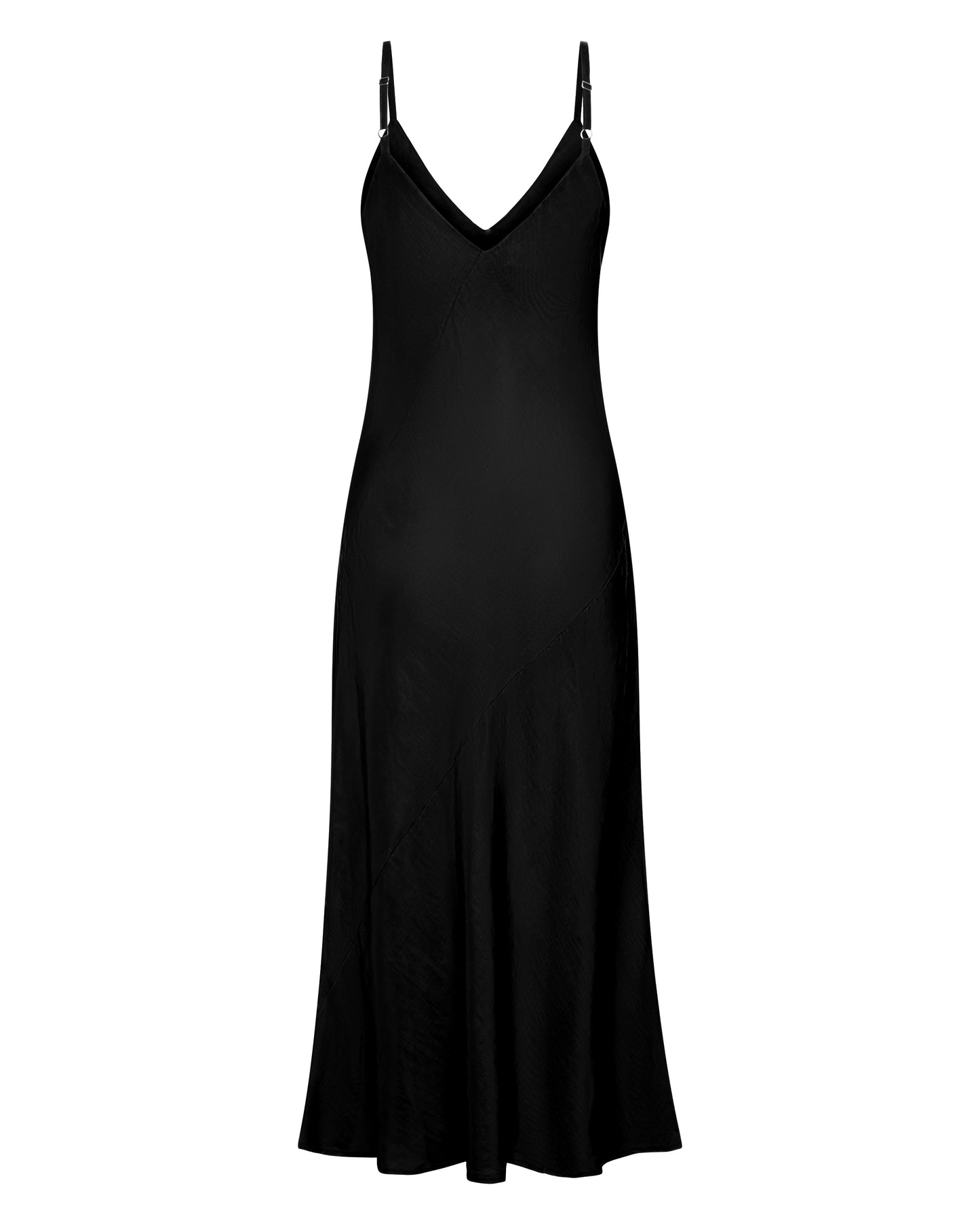 Ellery and Moss Adeline Midi Bias Cut Dress  - Black