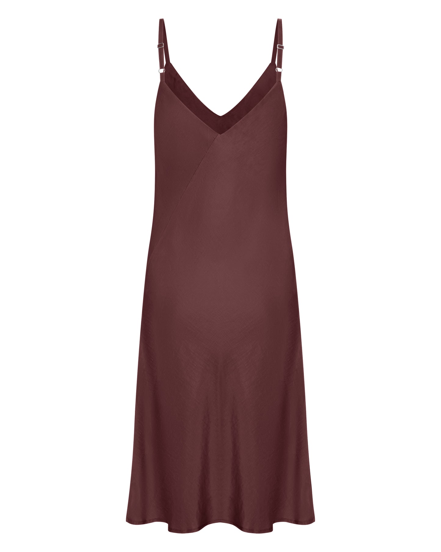 Ellery and Moss Adeline Short Bias Cut Dress - Chocolate