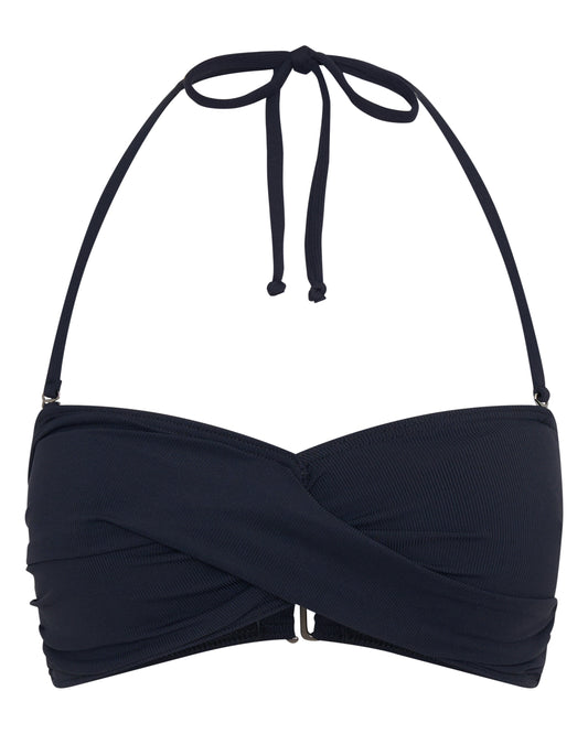 Ellery and Moss X Contessa Volpi Erica Bikini Top - Black Ribbed