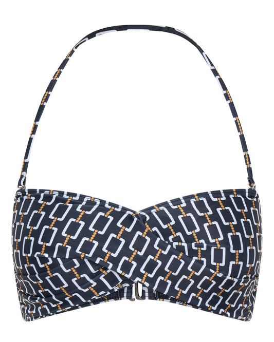 Ellery and Moss X Contessa Volpi Bandeau Bikini Top - Geo Print