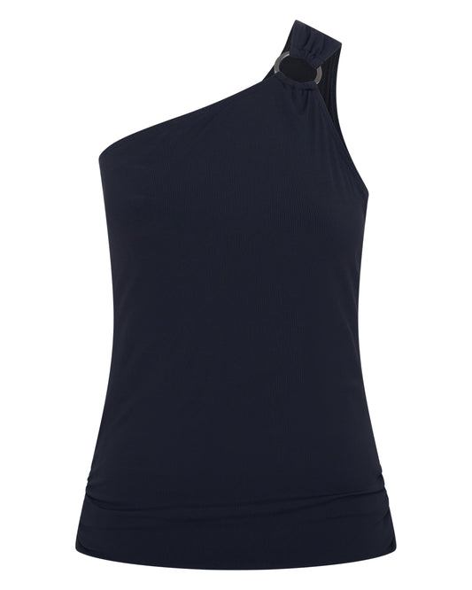 Ellery and Moss X Contessa Volpi Robyn Tankini Top - Black Ribbed