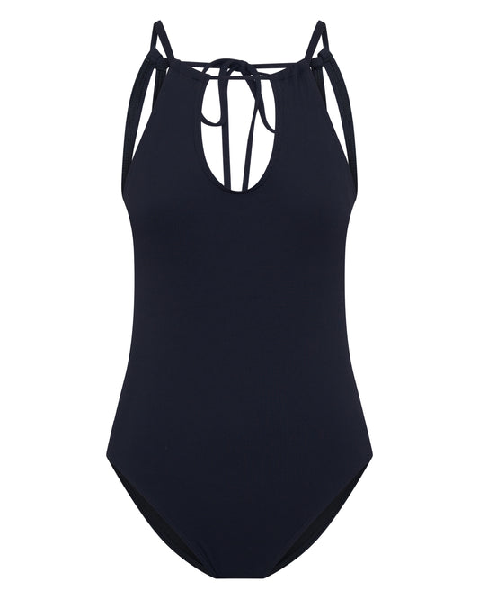 Ellery and Moss X Contessa Volpi One Piece Swimsuit - Black Ribbed