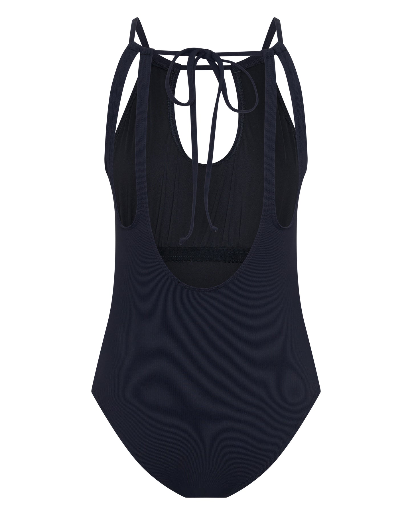 Ellery and Moss X Contessa Volpi One Piece Swimsuit - Black Ribbed