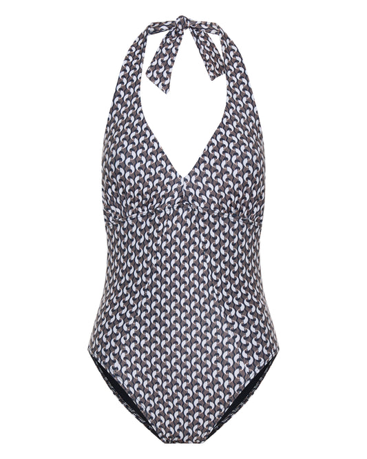 Ellery and Moss X Contessa Volpi Janet Halterneck One Piece - Geo Print