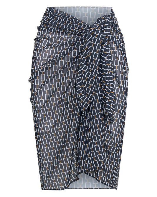 Ellery and Moss X Contessa Volpi Robyn Mesh Sarongs - Geo Print