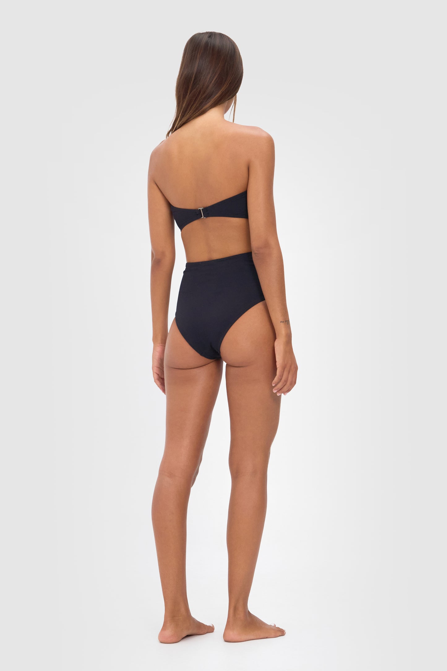 Ellery and Moss X Contessa Volpi Erica Bikini Top - Black Ribbed