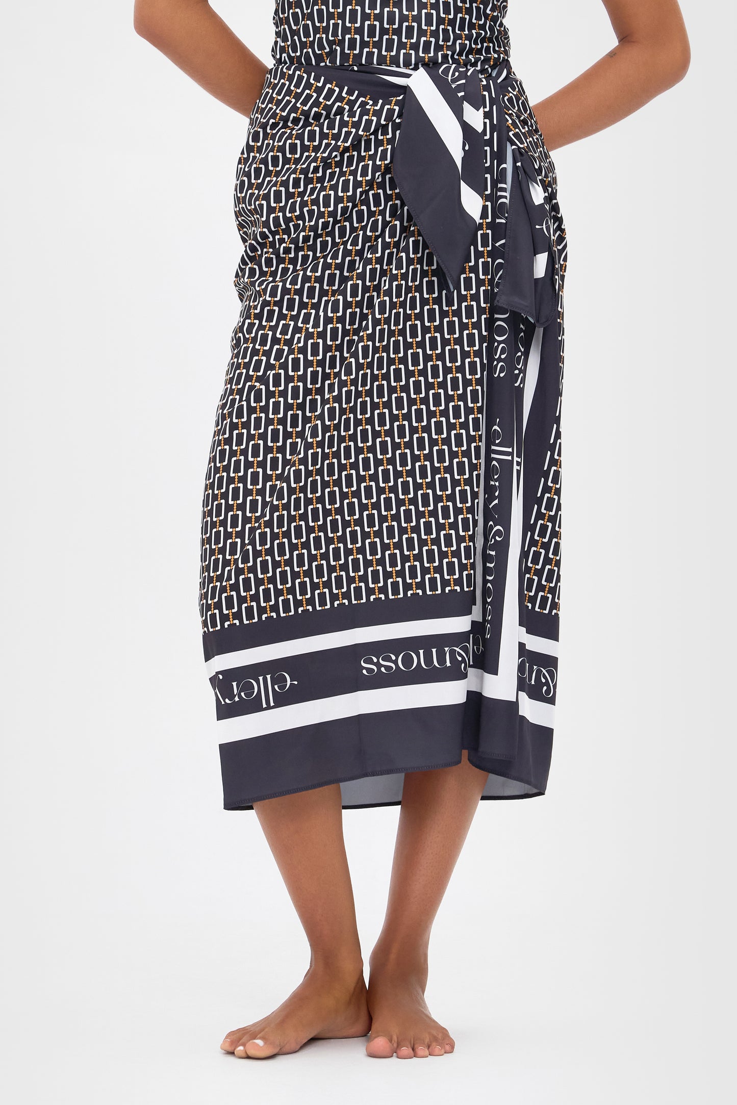 Ellery and Moss X Contessa Volpi  Bordered Sarong