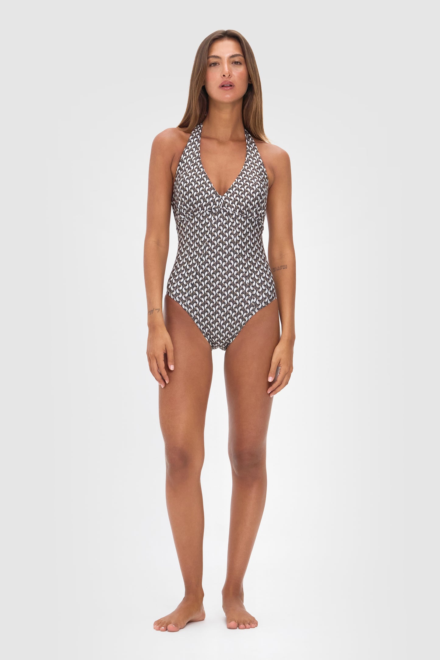 Ellery and Moss X Contessa Volpi Janet Halterneck One Piece - Geo Print